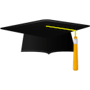 Graduate academic cap icon